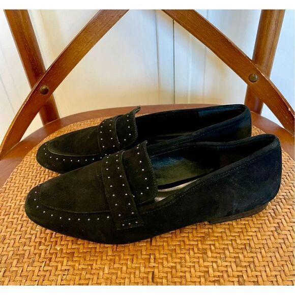 Bleeker & bond black suede studded loafers size 7 - Picture 4 of 11